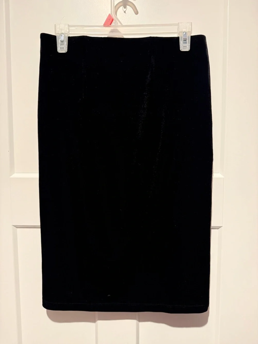 LOFT Black Velvet Pencil Skirt size small